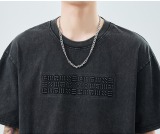 美式復古水洗做舊重磅T卹男Oversize潮牌短袖體恤衫