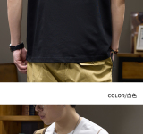 提花撞色潮牌短袖T卹男士夏季重磅百搭體卹