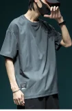 冰絲涼感短袖T卹男士夏季寬鬆大碼半袖薄款速乾圓領體卹