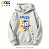 拼色哆啦A夢寬鬆帽T