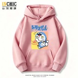 拼色哆啦A夢寬鬆帽T
