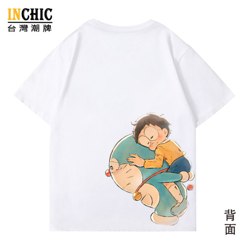 【純棉】哆啦A夢和大雄寬鬆重磅短T