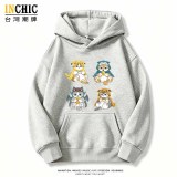 四隻精靈貓寬鬆帽T