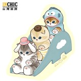 【純棉】溜滑梯貓寬鬆短T