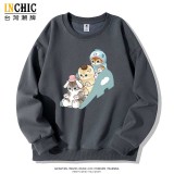 溜滑梯貓寬鬆大學T
