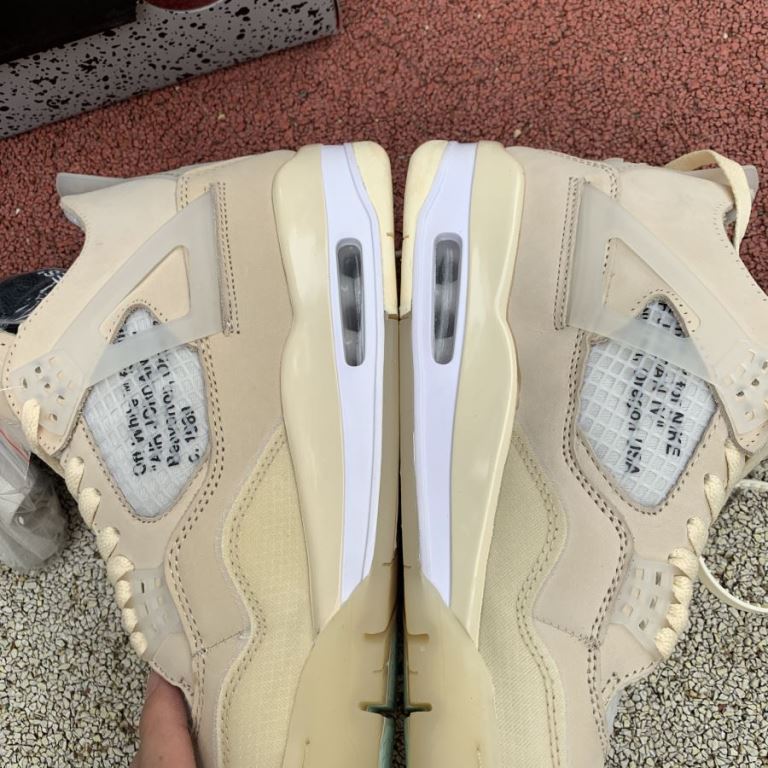 aj4ow联名米白OFF-WHITE x air jordan 4 