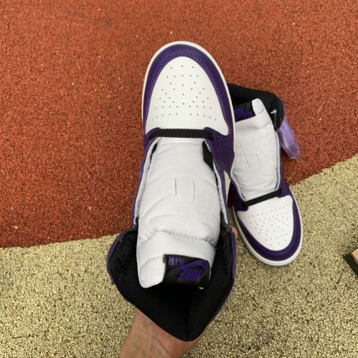 纯原 Aj1白紫air Jordan 1 Aj1 Court Purple 白紫脚趾白紫葡萄5550 500 尺码 36 4021