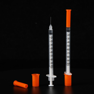 100units Insulin Syringe Tuberculin Injection Syringe 1ml With Needle Ce Approved