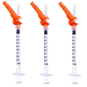 1ml syringe luer lock with needle for vaccine injection