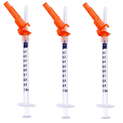 1ml syringe luer lock with needle for vaccine injection