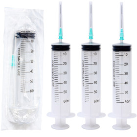 60ml syringe luer slip with needle