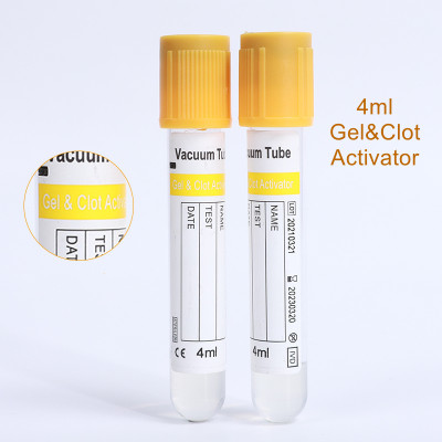 4ml Gel&Clot Activator Vacutainer Vacuum Blood Collection Tube