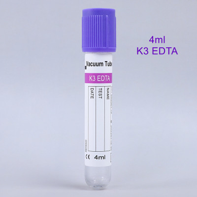 4ml K3 EDTA Vacutainer Glass Vacuum Blood Collection Tube