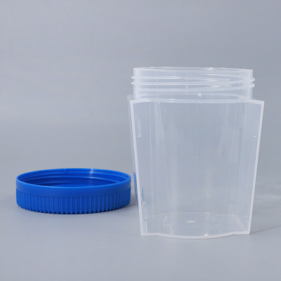 150ml square urine container disposable plastic sterile urine specimen test cup