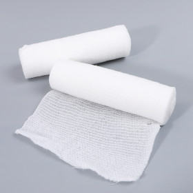 Elastic White Cotton Gauze Bandage Roll