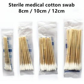 8cm 10cm 12cm medical cotton swab sterile bamboo swab