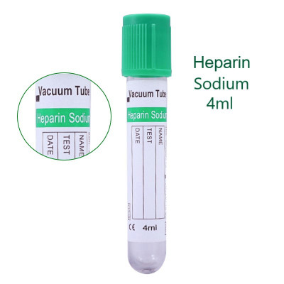 Heparin Sodium 4ml Vacutainer Vacuum Collection Blood Tube