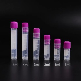 1-5ml Sterile Cryo Tube Lab Freezing Tube with Screw Cap (Purple)