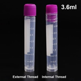 3.6ml Sterilized Cryogenic Vials Freezing Tube External Thread & Internal Thread
