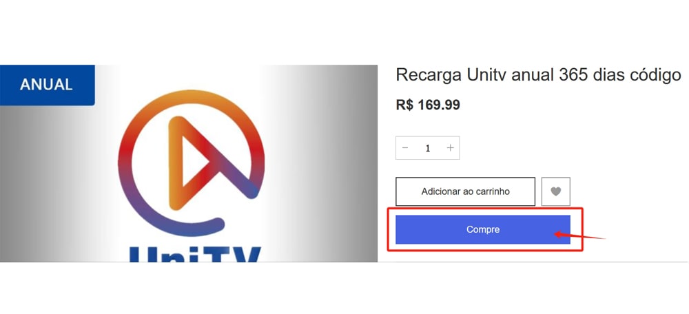 codigo de recarga unitv