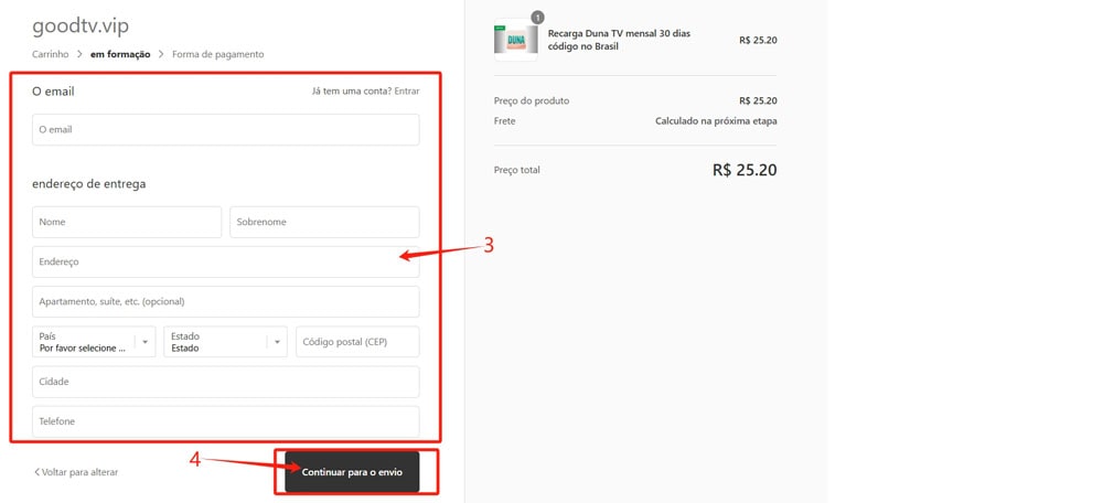 comprar duna tv recarga