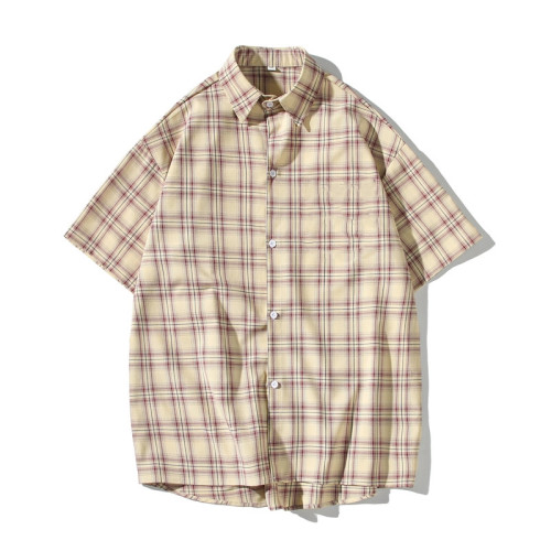 NIGO Short Sleeve Check Stretch Cotton Shirt #nigo4431