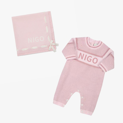 NIGO Baby Bodysuit Jacquard Embroidered Blanket Suit #nigo39113