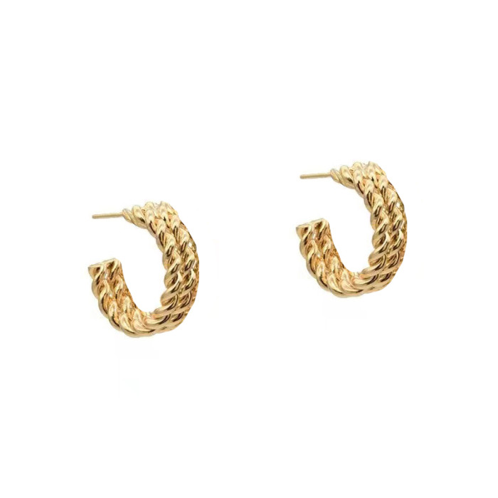 NIGO Shipping Free Letter Copper Gold Plated Diamond Earrings Accessories Jewelry #nigo82328
