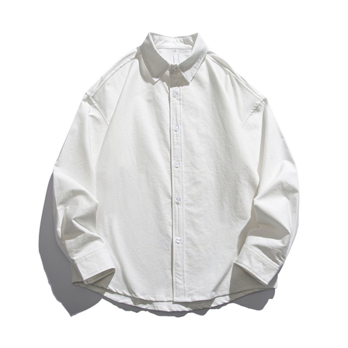 NIGO Solid Color Lapel Long Sleeve Shirt #nigo5443