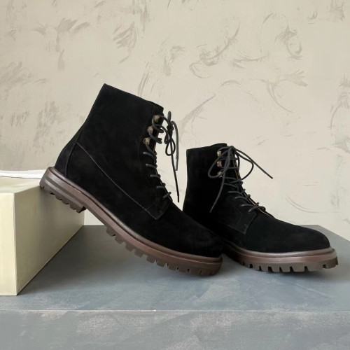 NIGO Waxed Suede Leather Lace Up Martin Boots Shoes Sneakers #nigo56283