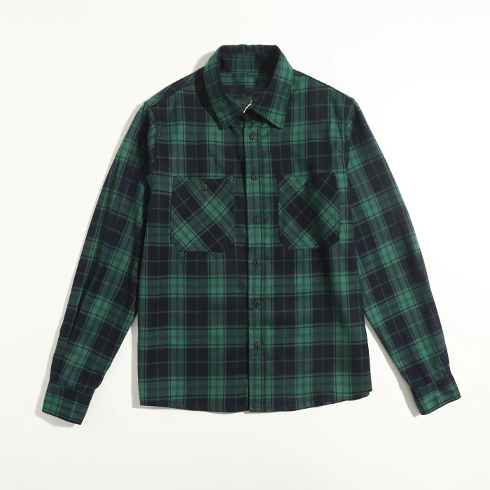 NIGO Long Sleeve Irregular Letter Logo Plaid Shirt #nigo56315