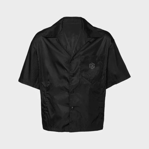 Short Sleeve Nylon Black Shirt #nigo7166
