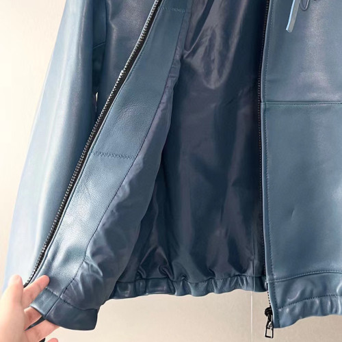 Lambskin Leather Hooded Jacket #nigo56145