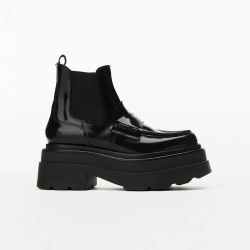 NIGO Men's Black Matte Cowhide Lace Up Boots Shoes #nigo52141
