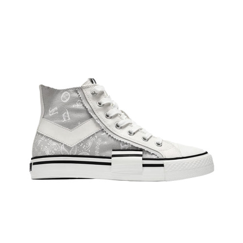 High-top Light Gray Canvas Shoes Sneakers #nigo8429