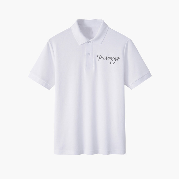 NIGO Monochrome Letter Short Sleeve Polo Shirt #nigo5823