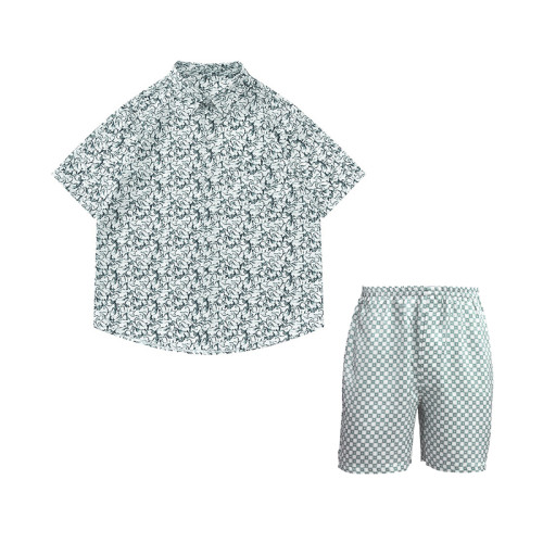 NIGO Short Sleeve Shirt Shorts Suit Set #nigo5941