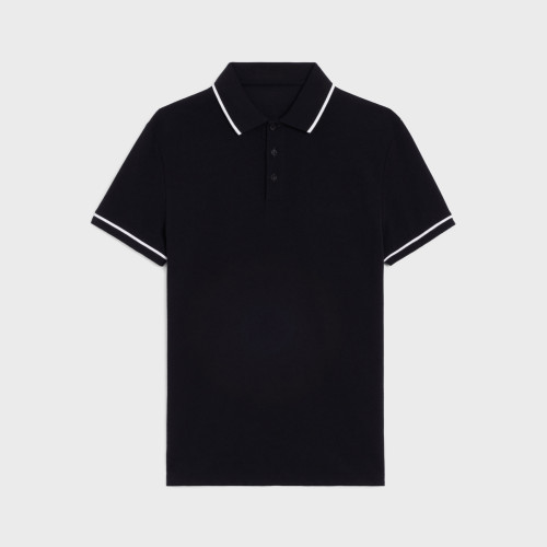 NIGO Summer Polo Black Cotton Short Sleeve T-Shirt #nigo94199