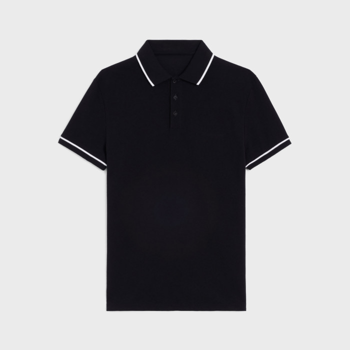 NIGO Summer Polo Black Cotton Short Sleeve T-Shirt #nigo94199