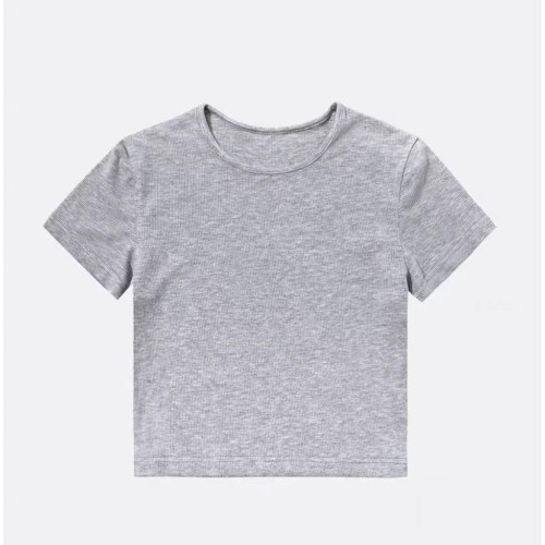 NIGO Women's gray short cotton letter short sleeve T-shirt #nigo56916
