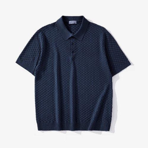 NIGO Full Print Knitted Sweater Short Sleeve Polo Shirt T-shirt #nigo4458