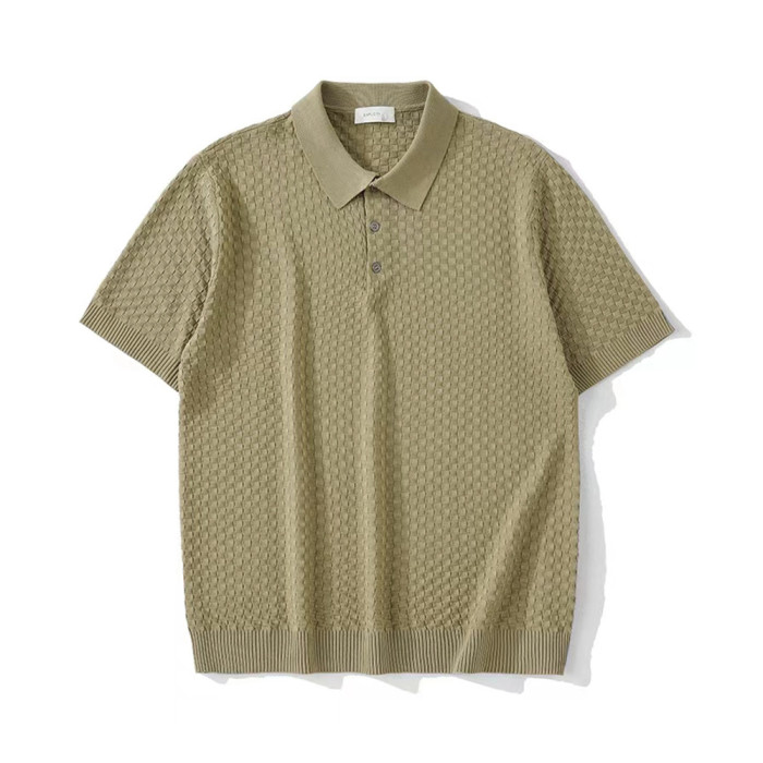 NIGO Full Print Knitted Sweater Short Sleeve Polo Shirt T-shirt #nigo4458