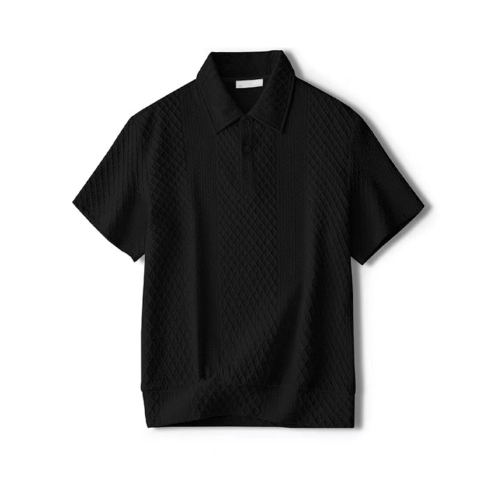 NIGO Full Print Knitted Sweater Short Sleeve Polo Shirt T-shirt #nigo4458