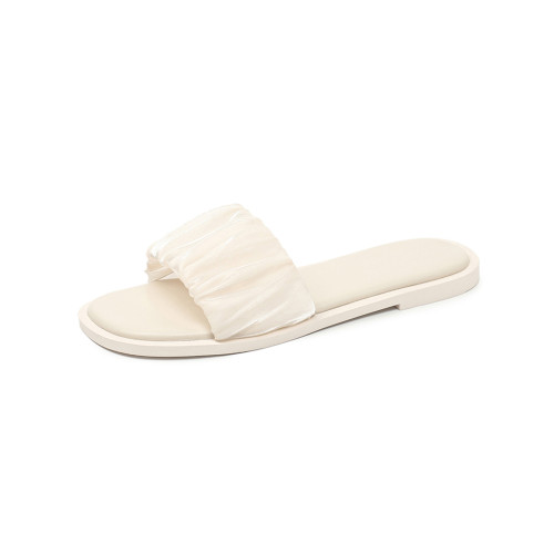 NIGO Pleated Leather Slippers Sandal Shoes #nigo56952