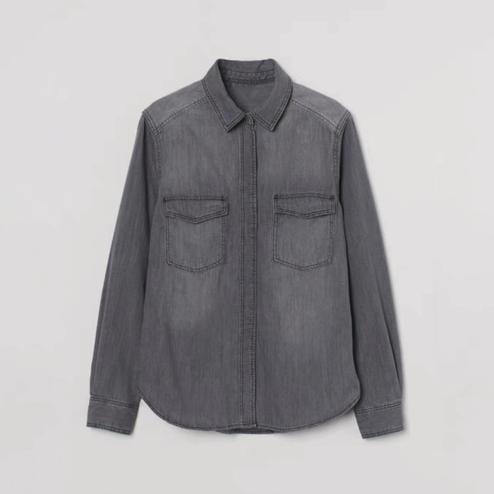 NIGO Spring And Autumn Cotton Grey Long Sleeve Shirt Jacket #nigo94138