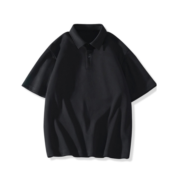 NIGO Solid Cotton Short Sleeve Polo Shirt #nigo94255