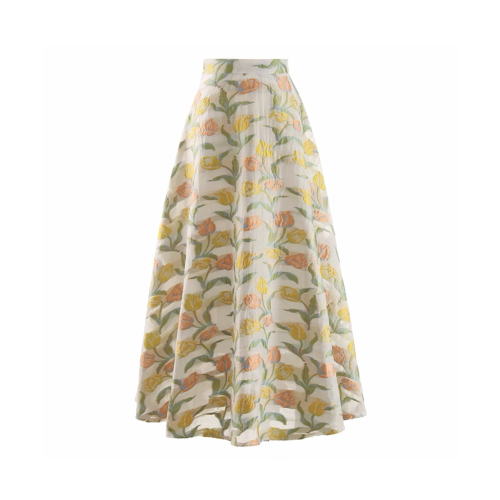 NIGO Summer Silky Long Print Versatile Skirt #nigo56982