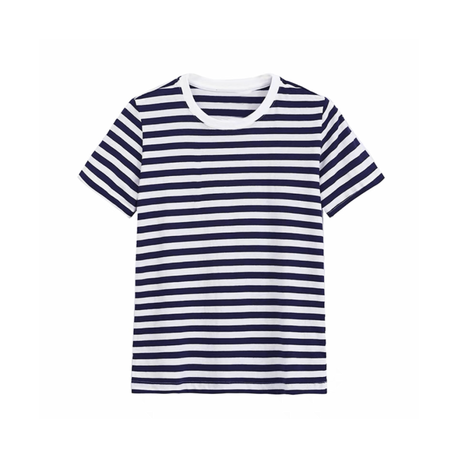 NIGO Summer Cotton Horizontal Striped Short Sleeve T-Shirt #nigo57228