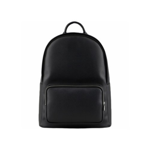 NIGO Black Leather High Capacity Backpack #nigo56864