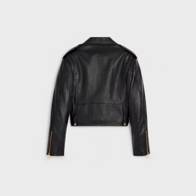 NIGO Black Long Sleeved Short Leather Jacket #nigo52989